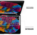 Liquid Abstract Paint V19 - Skin Decal Wrap Kit Compatible with the Apple MacBook Pro, Pro with Touch Bar or Air (11", 12", 13", 15" & 16" - All Versions Available)