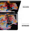 Liquid Abstract Paint V31 - Skin Decal Wrap Kit Compatible with the Apple MacBook Pro, Pro with Touch Bar or Air (11", 12", 13", 15" & 16" - All Versions Available)