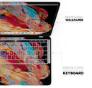 Liquid Abstract Paint V50 - Skin Decal Wrap Kit Compatible with the Apple MacBook Pro, Pro with Touch Bar or Air (11", 12", 13", 15" & 16" - All Versions Available)