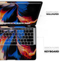 Liquid Abstract Paint V51 - Skin Decal Wrap Kit Compatible with the Apple MacBook Pro, Pro with Touch Bar or Air (11", 12", 13", 15" & 16" - All Versions Available)