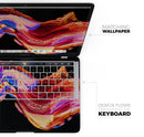 Liquid Abstract Paint V80 - Skin Decal Wrap Kit Compatible with the Apple MacBook Pro, Pro with Touch Bar or Air (11", 12", 13", 15" & 16" - All Versions Available)