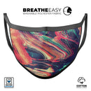 Liquid Abstract Paint Remix V10 - Made in USA Mouth Cover Unisex Anti-Dust Cotton Blend Reusable & Washable Face Mask with Adjustable Sizing for Adult or Child