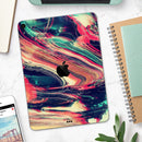 Liquid Abstract Paint Remix V10 - Full Body Skin Decal for the Apple iPad Pro 12.9", 11", 10.5", 9.7", Air or Mini (All Models Available)