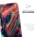 Liquid Abstract Paint Remix V10  - Protective Skin Wrap & Decal – Compatible with iPhone SE to iPhone 17 Pro Max (All Models)