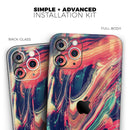 Liquid Abstract Paint Remix V10  - Protective Skin Wrap & Decal – Compatible with iPhone SE to iPhone 17 Pro Max (All Models)
