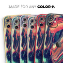 Liquid Abstract Paint Remix V10  - Protective Skin Wrap & Decal – Compatible with iPhone SE to iPhone 17 Pro Max (All Models)
