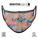 Liquid Abstract Paint Remix V12 - Made in USA Mouth Cover Unisex Anti-Dust Cotton Blend Reusable & Washable Face Mask with Adjustable Sizing for Adult or Child