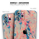 Liquid Abstract Paint Remix V12  - Protective Skin Wrap & Decal – Compatible with iPhone SE to iPhone 17 Pro Max (All Models)