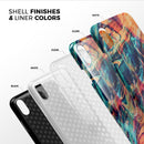 Liquid Abstract Paint Remix V13 - iPhone X Swappable Hybrid Case