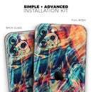 Liquid Abstract Paint Remix V13  - Protective Skin Wrap & Decal – Compatible with iPhone SE to iPhone 17 Pro Max (All Models)
