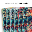 Liquid Abstract Paint Remix V13  - Protective Skin Wrap & Decal – Compatible with iPhone SE to iPhone 17 Pro Max (All Models)