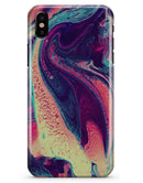 Liquid Abstract Paint Remix V15 - iPhone X Clipit Case