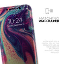 Liquid Abstract Paint Remix V15  - Protective Skin Wrap & Decal – Compatible with iPhone SE to iPhone 17 Pro Max (All Models)