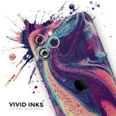 Liquid Abstract Paint Remix V15  - Protective Skin Wrap & Decal – Compatible with iPhone SE to iPhone 17 Pro Max (All Models)