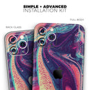 Liquid Abstract Paint Remix V15  - Protective Skin Wrap & Decal – Compatible with iPhone SE to iPhone 17 Pro Max (All Models)