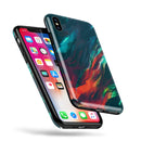 Liquid Abstract Paint Remix V16 - iPhone X Swappable Hybrid Case
