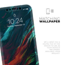 Liquid Abstract Paint Remix V16  - Protective Skin Wrap & Decal – Compatible with iPhone SE to iPhone 17 Pro Max (All Models)