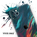 Liquid Abstract Paint Remix V16  - Protective Skin Wrap & Decal – Compatible with iPhone SE to iPhone 17 Pro Max (All Models)