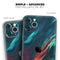 Liquid Abstract Paint Remix V16 - Skin-Kit compatible with the Apple iPhone 13, 13 Pro Max, 13 Mini, 13 Pro, iPhone 12, iPhone 11 (All iPhones Available)