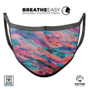 Liquid Abstract Paint Remix V17 - Made in USA Mouth Cover Unisex Anti-Dust Cotton Blend Reusable & Washable Face Mask with Adjustable Sizing for Adult or Child