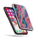 Liquid Abstract Paint Remix V17 - iPhone X Swappable Hybrid Case