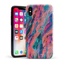 Liquid Abstract Paint Remix V17 - iPhone X Swappable Hybrid Case