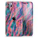 Liquid Abstract Paint Remix V17  - Protective Skin Wrap & Decal – Compatible with iPhone SE to iPhone 17 Pro Max (All Models)