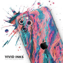 Liquid Abstract Paint Remix V17  - Protective Skin Wrap & Decal – Compatible with iPhone SE to iPhone 17 Pro Max (All Models)