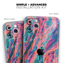 Liquid Abstract Paint Remix V17  - Protective Skin Wrap & Decal – Compatible with iPhone SE to iPhone 17 Pro Max (All Models)
