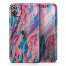 Liquid Abstract Paint Remix V17  - Protective Skin Wrap & Decal – Compatible with iPhone SE to iPhone 17 Pro Max (All Models)