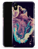Liquid Abstract Paint Remix V18 - iPhone X Clipit Case