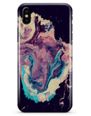 Liquid Abstract Paint Remix V18 - iPhone X Clipit Case