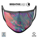 Liquid Abstract Paint Remix V19 - Made in USA Mouth Cover Unisex Anti-Dust Cotton Blend Reusable & Washable Face Mask with Adjustable Sizing for Adult or Child