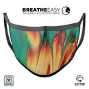 Liquid Abstract Paint Remix V20 - Made in USA Mouth Cover Unisex Anti-Dust Cotton Blend Reusable & Washable Face Mask with Adjustable Sizing for Adult or Child