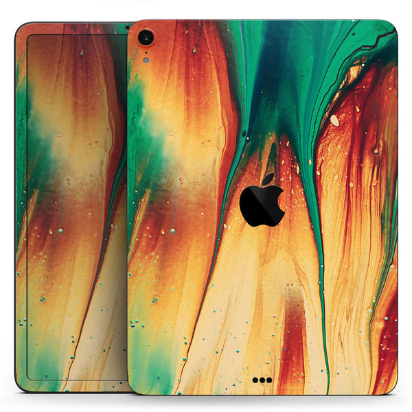 Liquid Abstract Paint Remix V20 - Full Body Skin Decal for the Apple iPad Pro 12.9", 11", 10.5", 9.7", Air or Mini (All Models Available)