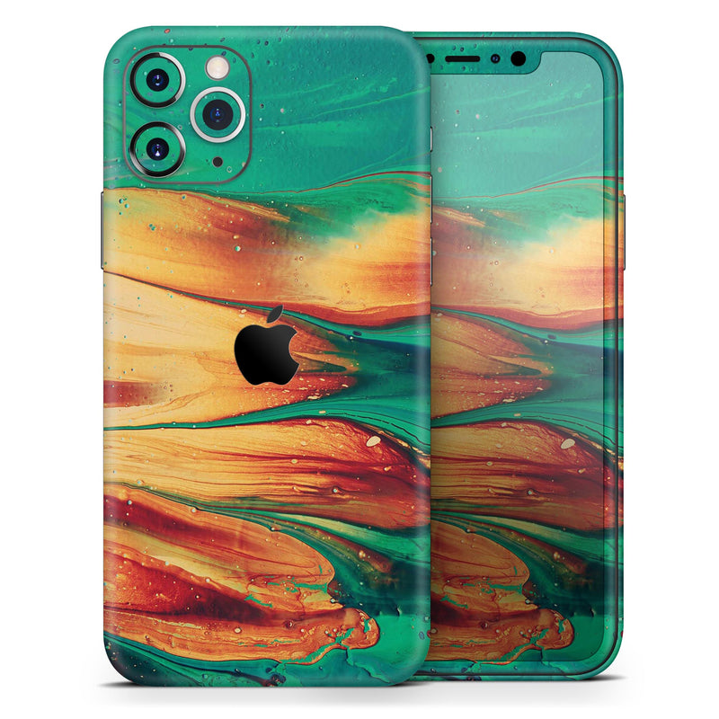 Liquid Abstract Paint Remix V20  - Protective Skin Wrap & Decal – Compatible with iPhone SE to iPhone 17 Pro Max (All Models)