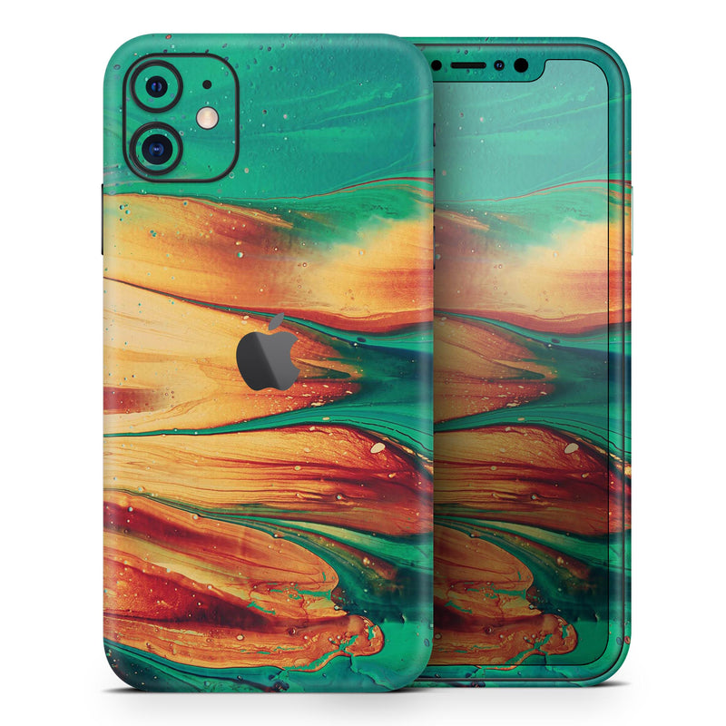 Liquid Abstract Paint Remix V20  - Protective Skin Wrap & Decal – Compatible with iPhone SE to iPhone 17 Pro Max (All Models)