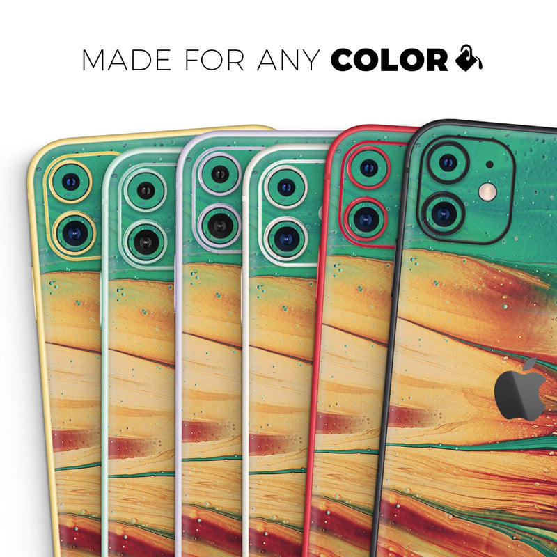 Liquid Abstract Paint Remix V20  - Protective Skin Wrap & Decal – Compatible with iPhone SE to iPhone 17 Pro Max (All Models)