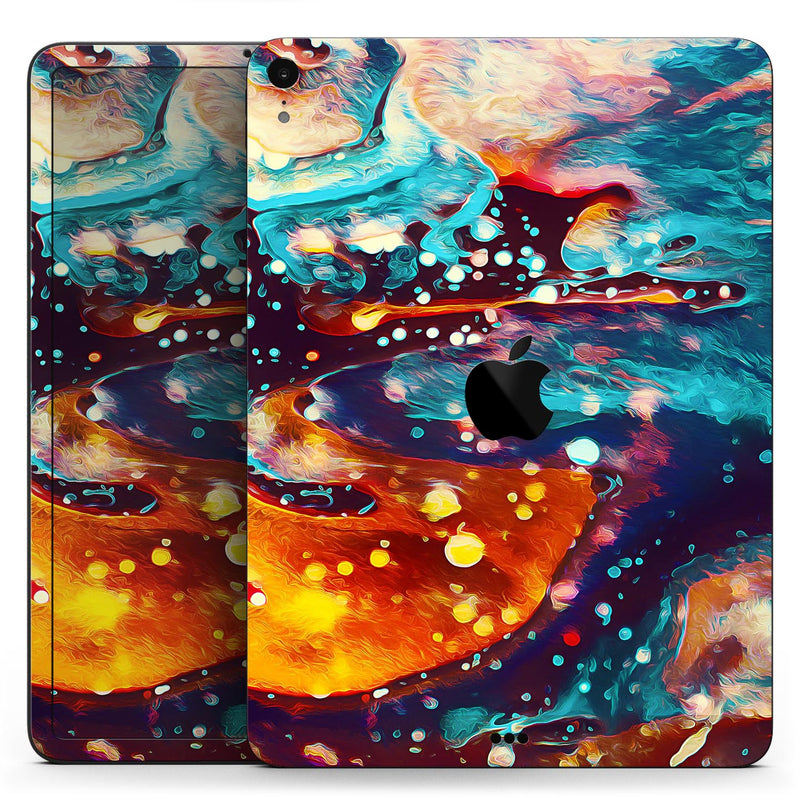 Liquid Abstract Paint Remix V22 - Full Body Skin Decal for the Apple iPad Pro 12.9", 11", 10.5", 9.7", Air or Mini (All Models Available)