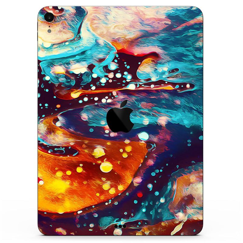 Liquid Abstract Paint Remix V22 - Full Body Skin Decal for the Apple iPad Pro 12.9", 11", 10.5", 9.7", Air or Mini (All Models Available)