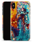 Liquid Abstract Paint Remix V22 - iPhone X Clipit Case