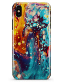 Liquid Abstract Paint Remix V22 - iPhone X Clipit Case