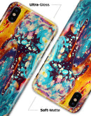 Liquid Abstract Paint Remix V22 - iPhone X Clipit Case