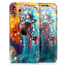 Liquid Abstract Paint Remix V22  - Protective Skin Wrap & Decal – Compatible with iPhone SE to iPhone 17 Pro Max (All Models)