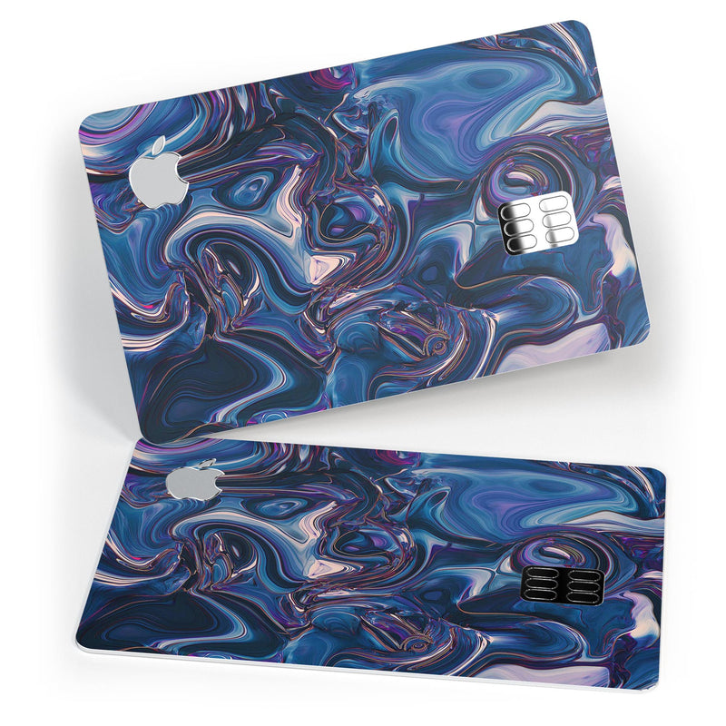 Liquid Abstract Paint Remix V24 - Premium Protective Decal Skin-Kit for the Apple Credit Card