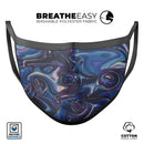 Liquid Abstract Paint Remix V24 - Made in USA Mouth Cover Unisex Anti-Dust Cotton Blend Reusable & Washable Face Mask with Adjustable Sizing for Adult or Child