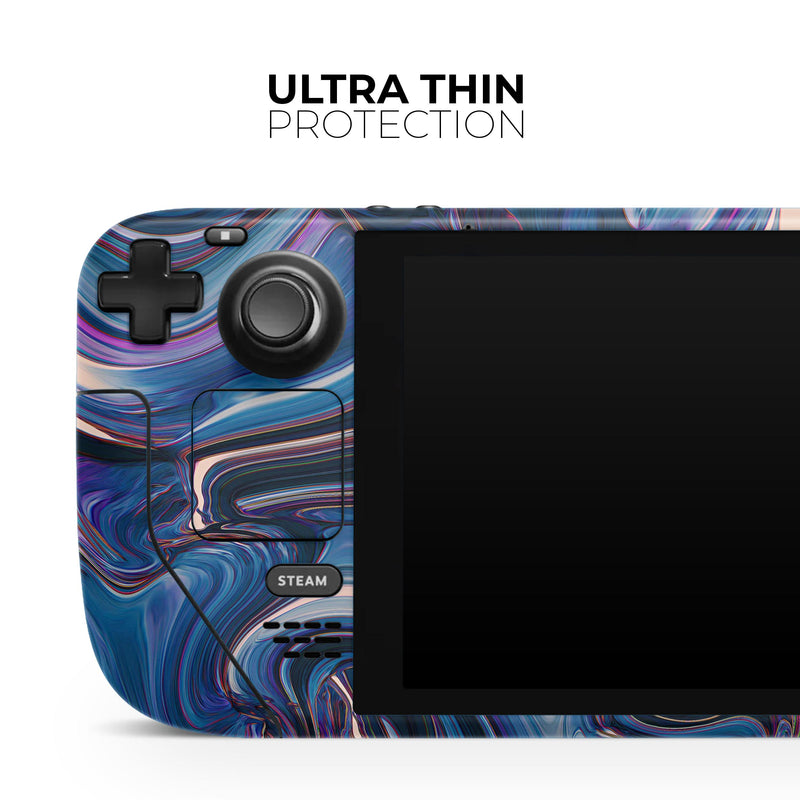 Liquid Abstract Paint Remix V24 // Full Body Skin Decal Wrap Kit for the Steam Deck handheld gaming computer