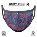 Liquid Abstract Paint Remix V25 - Made in USA Mouth Cover Unisex Anti-Dust Cotton Blend Reusable & Washable Face Mask with Adjustable Sizing for Adult or Child