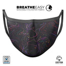 Liquid Abstract Paint Remix V26 - Made in USA Mouth Cover Unisex Anti-Dust Cotton Blend Reusable & Washable Face Mask with Adjustable Sizing for Adult or Child