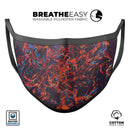 Liquid Abstract Paint Remix V27 - Made in USA Mouth Cover Unisex Anti-Dust Cotton Blend Reusable & Washable Face Mask with Adjustable Sizing for Adult or Child